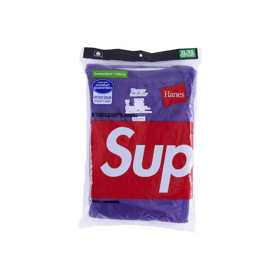 Supreme Hanes Tagless Tees (2 Pack) Purple