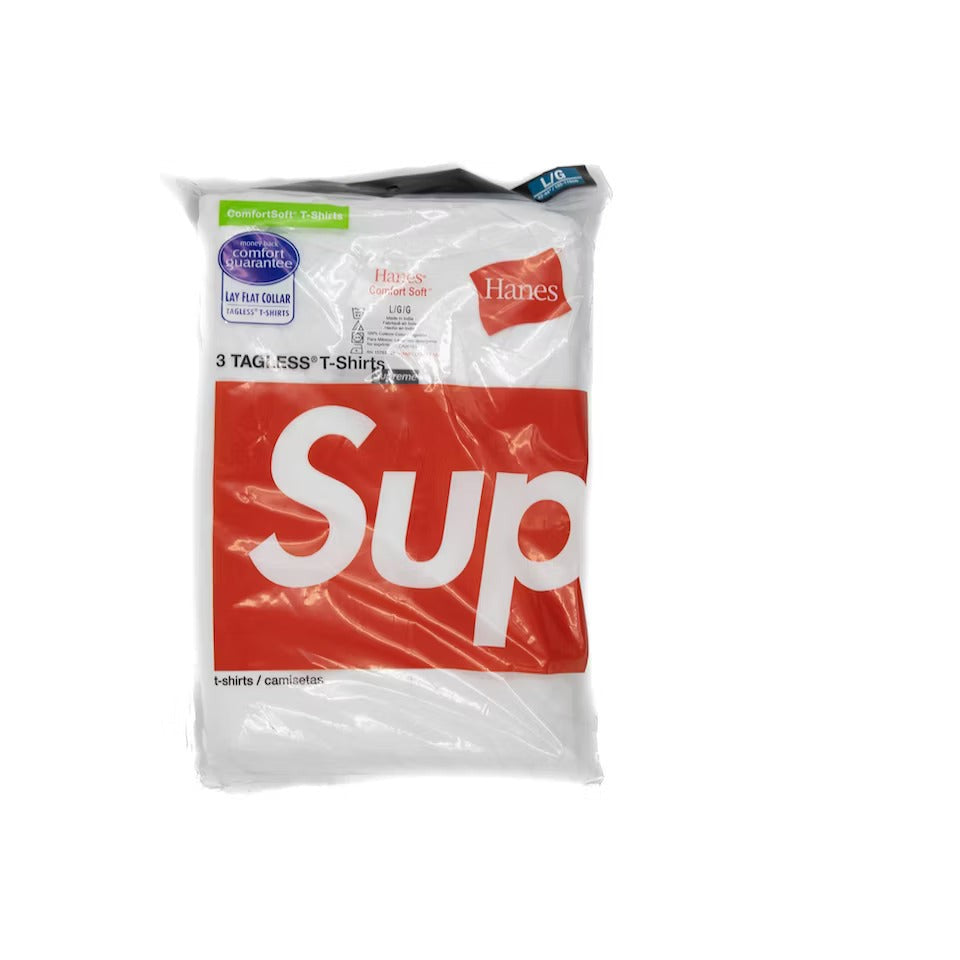 Supreme Hanes Tagless Tees (3 Pack) White