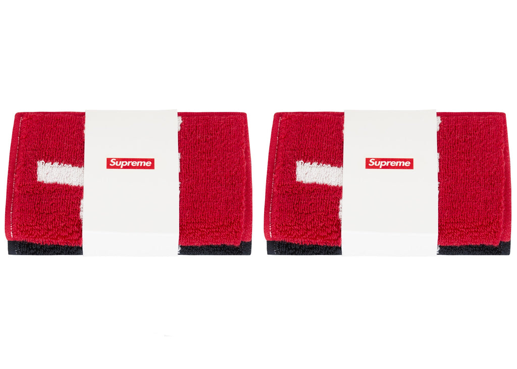 Supreme Imabari Pocket Folding Towels (Set of 2) Black/Red