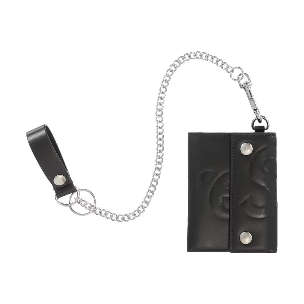 Supreme Leather Chain Wallet Black