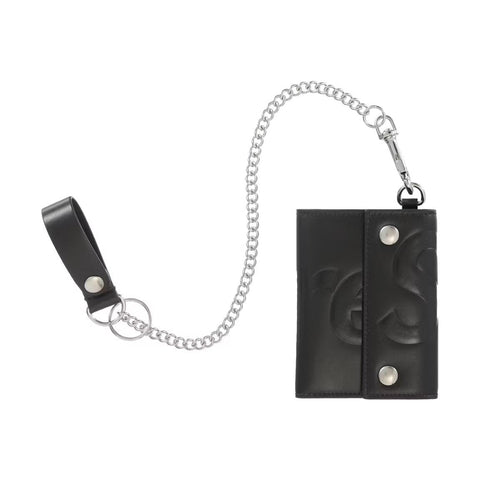 Supreme Leather Chain Wallet Black
