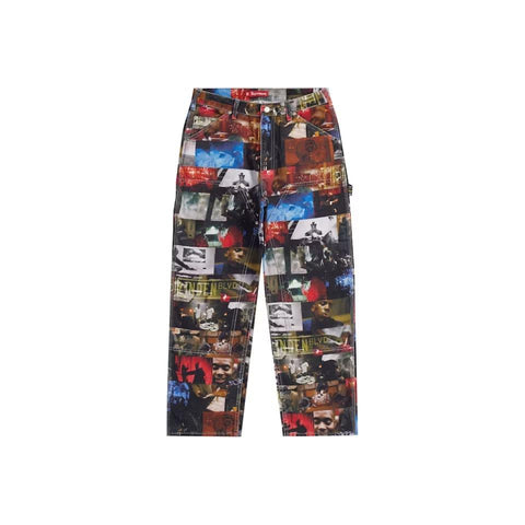 Supreme Nas and DMX Collage Double Knee Denim Painter Pant Multicolor