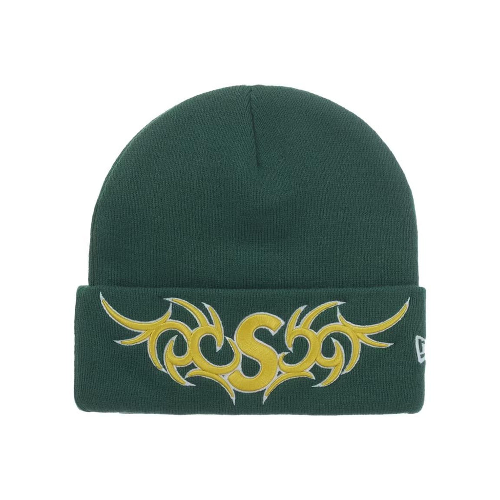 Supreme New Era Tribal S Logo Beanie Green