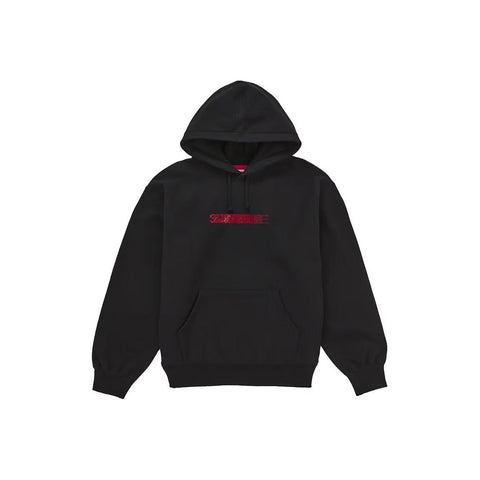Supreme Swarovski Motion Logo Hooded Sweatshirt Black
