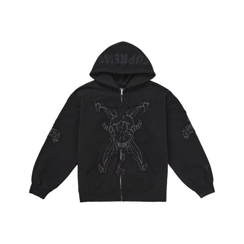 Supreme Y's by Yohji Yamamoto Zip Up Hooded Sweatshirt Black