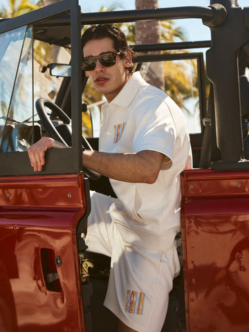 Urso Short Sleeve Track Jacket- Gardenia