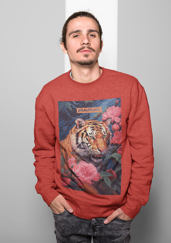 Sakura Tiger Crewneck Sweatshirt - by BEAUTLAIG
