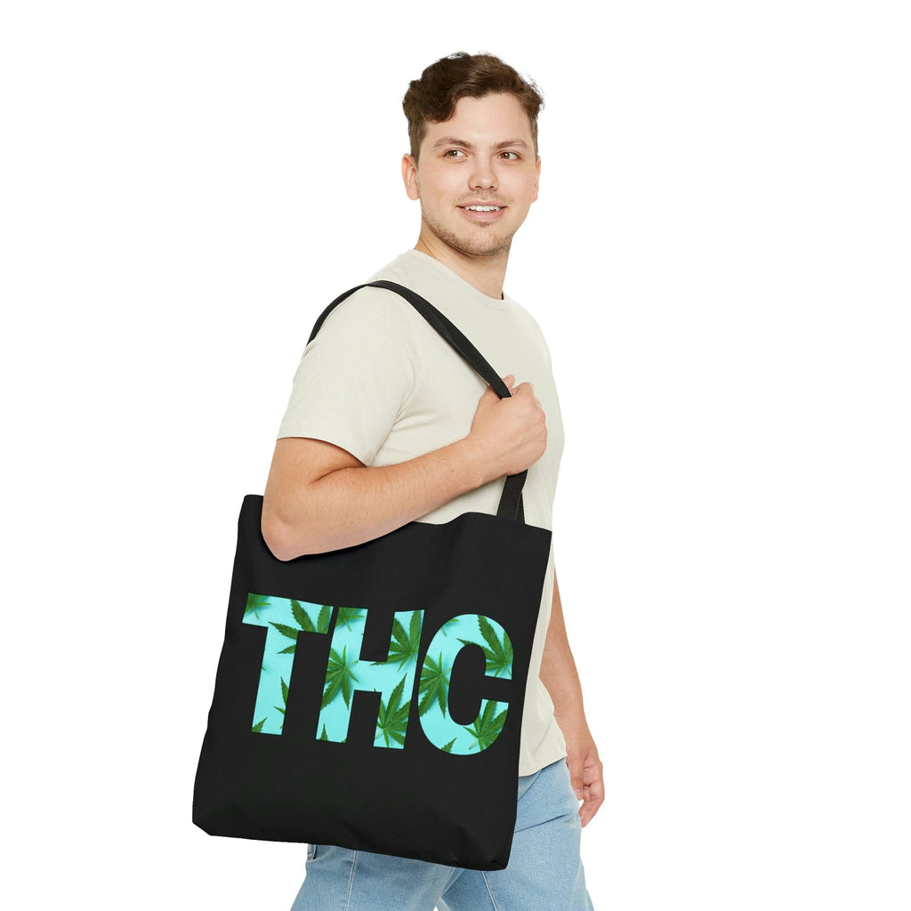 THC Cannabis Black Tote Bag