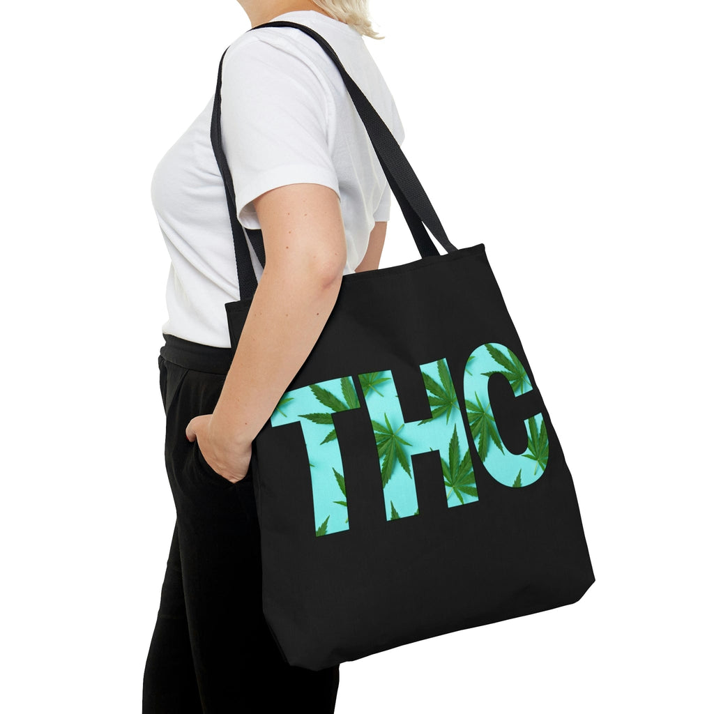THC Cannabis Black Tote Bag