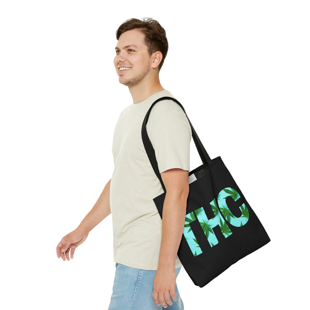 THC Cannabis Black Tote Bag