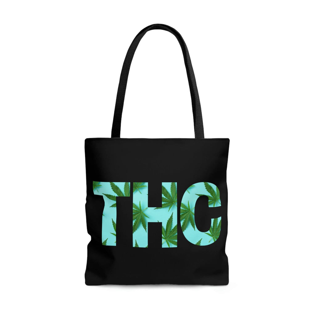 THC Cannabis Black Tote Bag