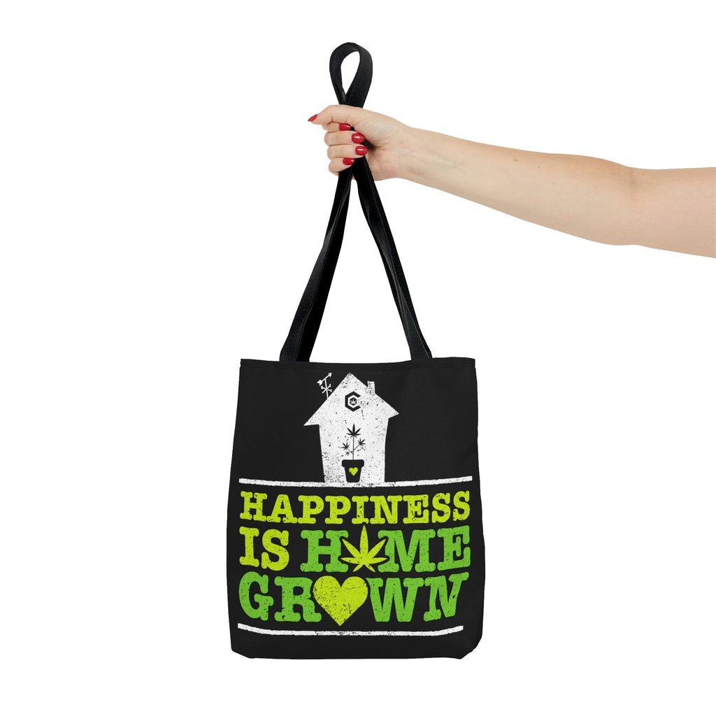 Happiness is Homegrown Black Tote Bag