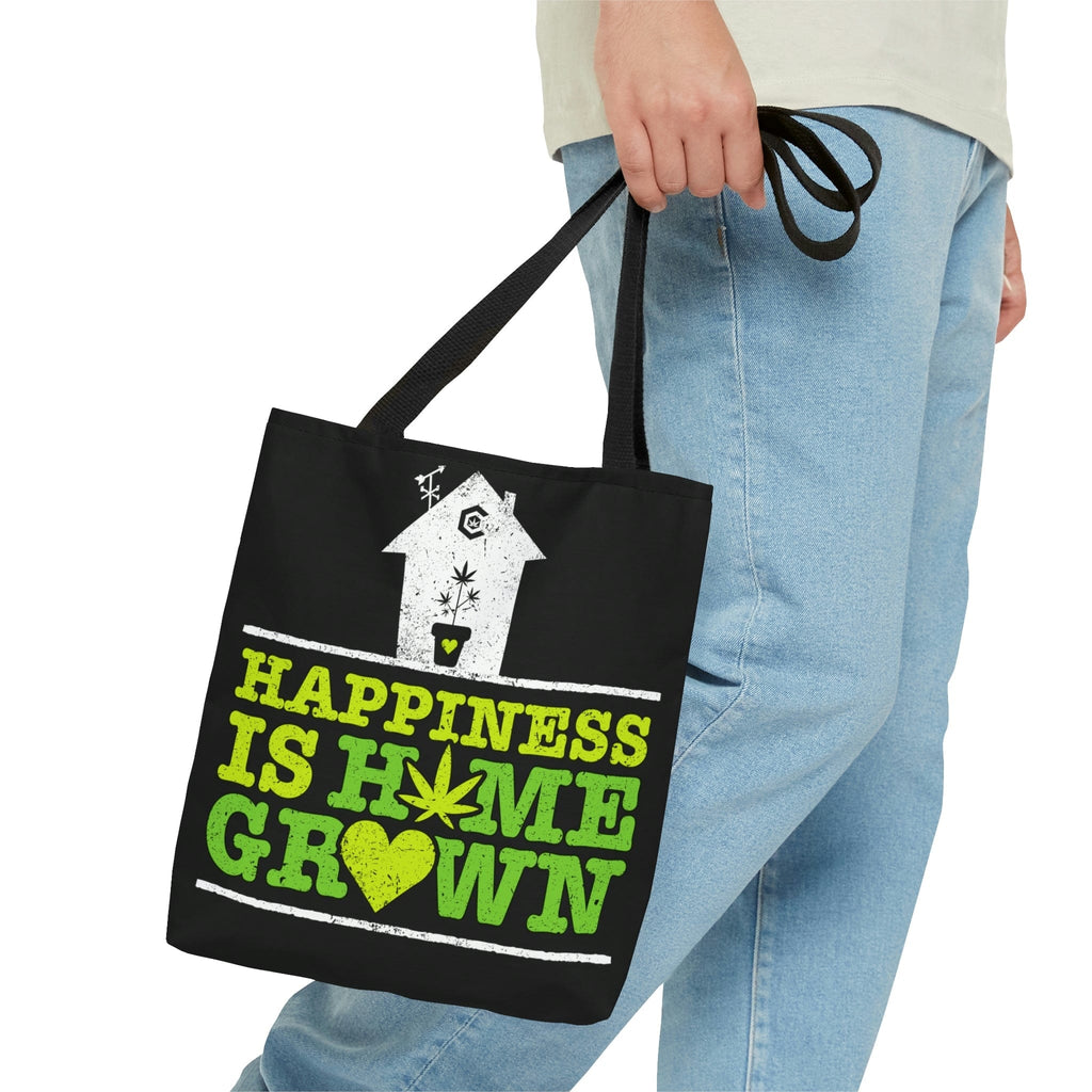 Happiness is Homegrown Black Tote Bag