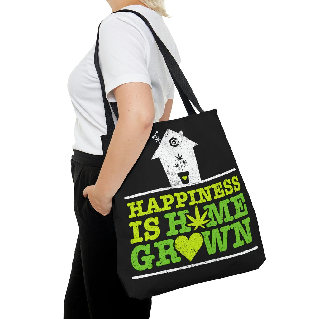 Happiness is Homegrown Black Tote Bag