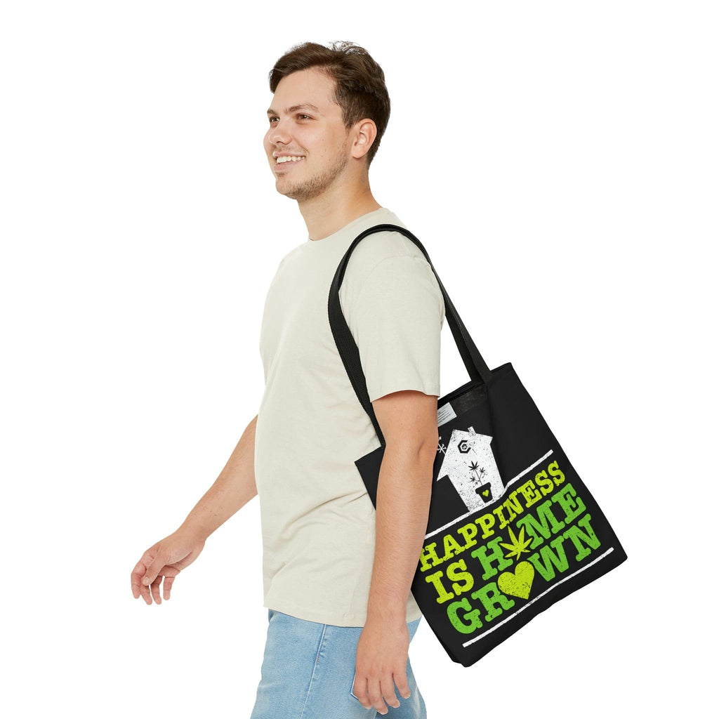 Happiness is Homegrown Black Tote Bag