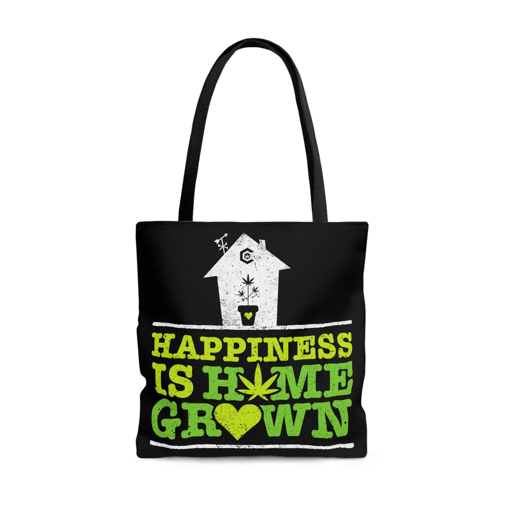 Happiness is Homegrown Black Tote Bag