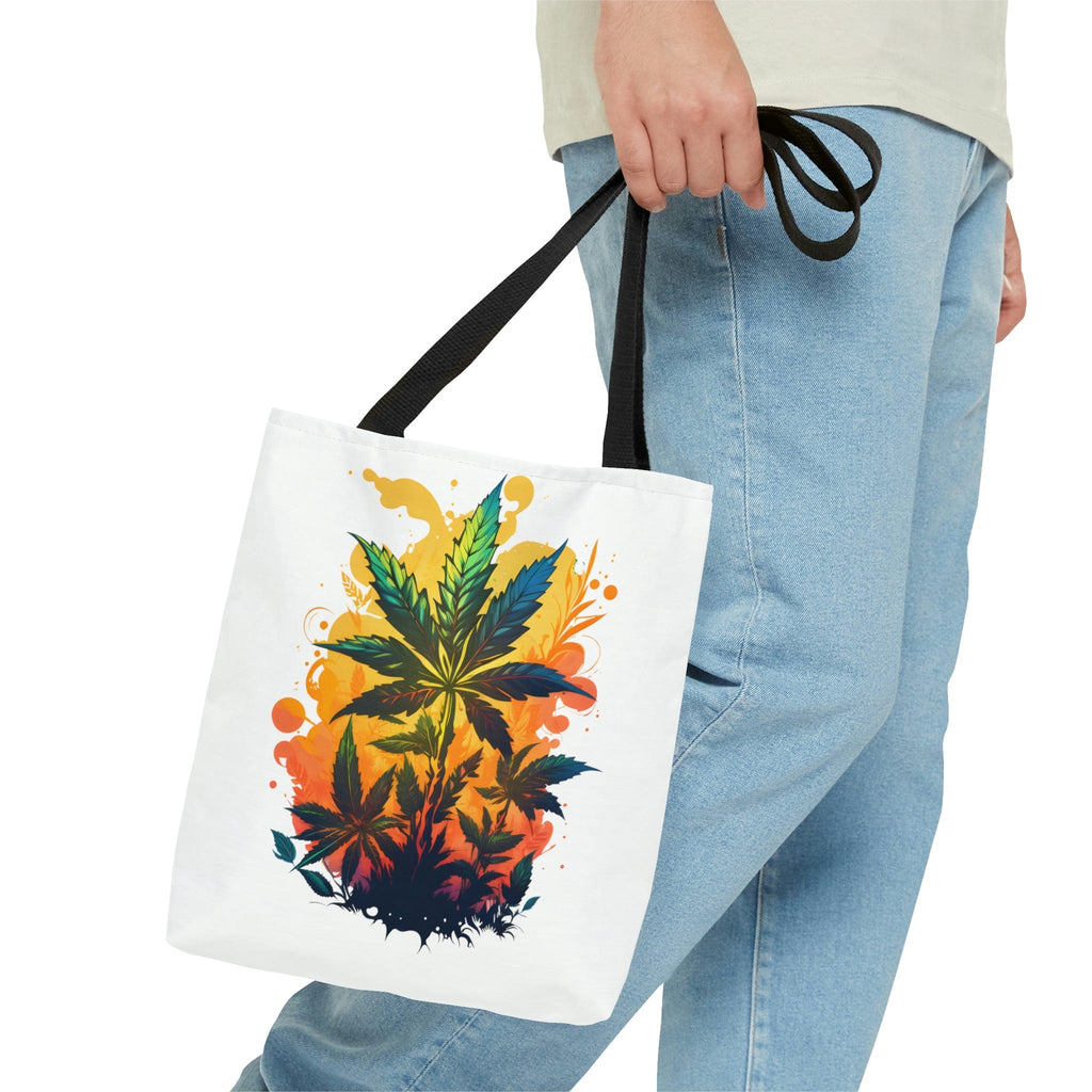 Warm Cannabis Paradise Weed Tote Bag