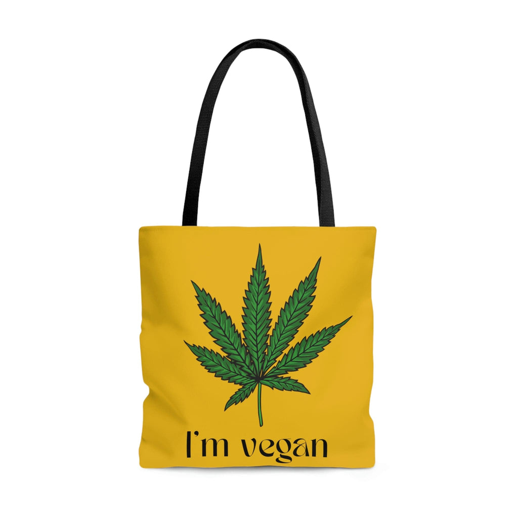 I'm Vegan Yellow Ganja Tote Bag