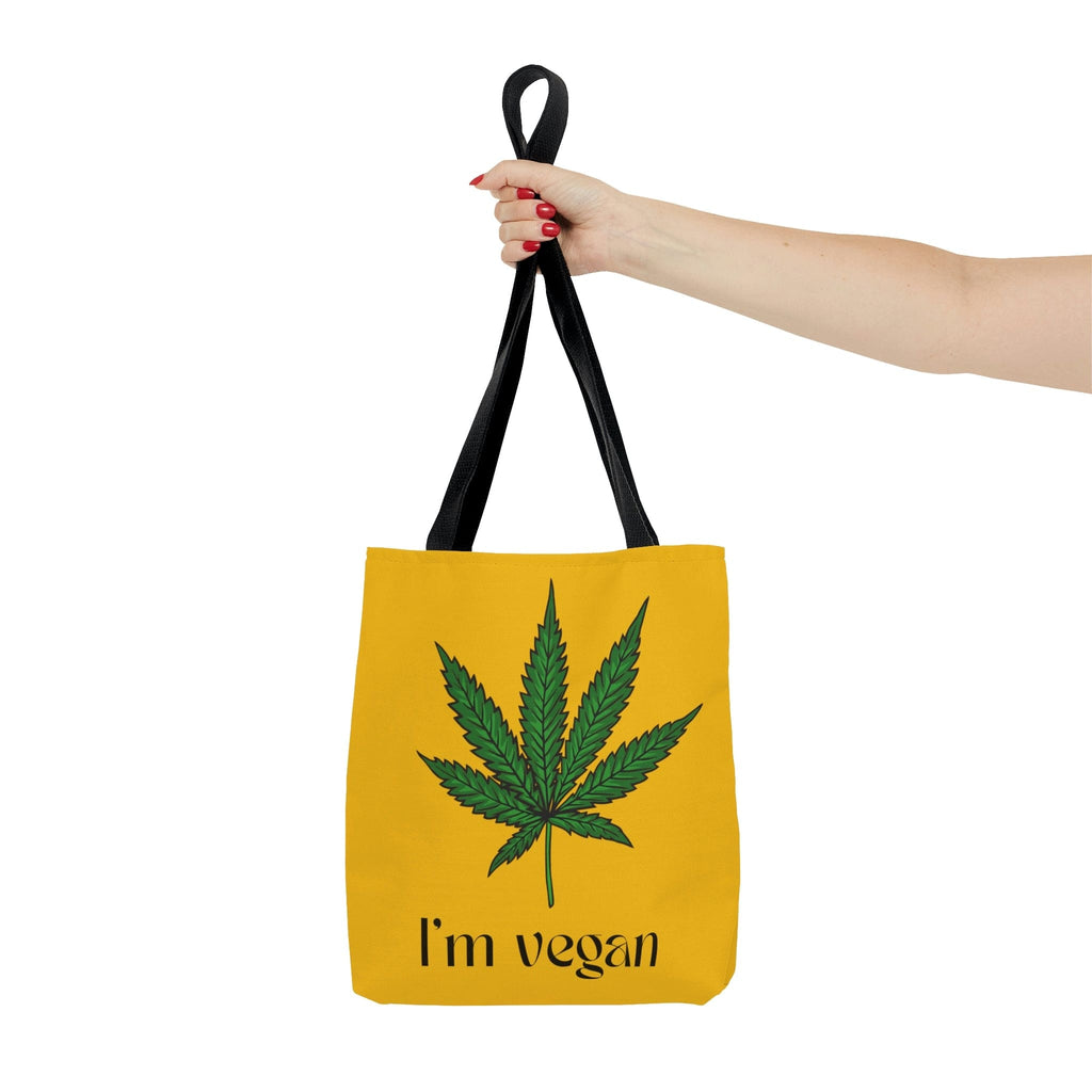 I'm Vegan Yellow Ganja Tote Bag