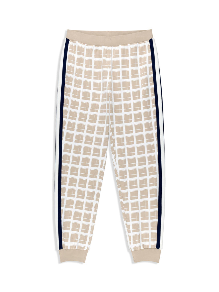 Women's Damarindo Check Track Pant- Humus
