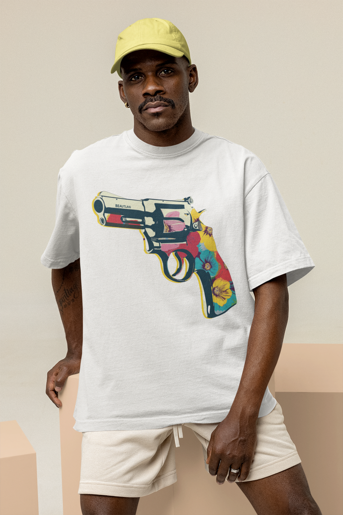 BEAUTLAIG Floral Pistol Tee