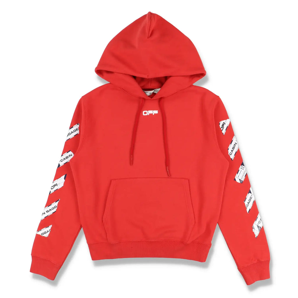 OFF-WHITE Airport Tape Hoodie (Red)