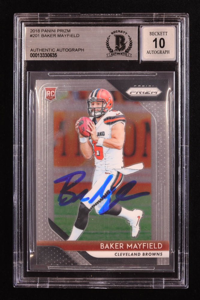 Baker Mayfield Signed 2018 Panini Prizm #201 RC (BGS | Autograph Grade 10)