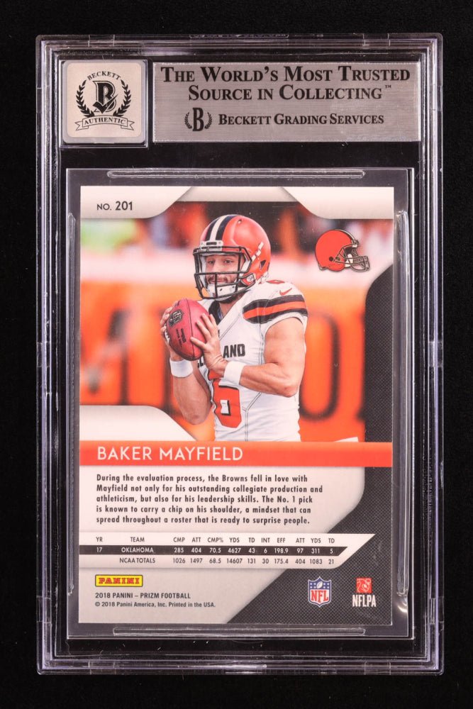 Baker Mayfield Signed 2018 Panini Prizm #201 RC (BGS | Autograph Grade 10)