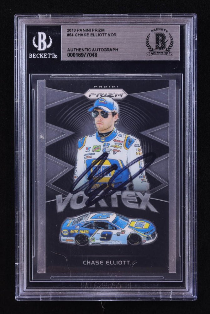 Chase Elliott Signed 2018 Panini Prizm #54 VOR (BGS)