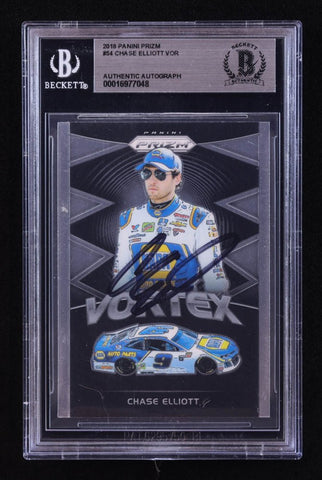 Chase Elliott Signed 2018 Panini Prizm #54 VOR (BGS)
