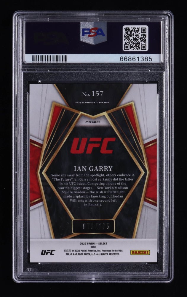 Ian Garry 2022 Select UFC Prizms Bronze #157 #079/175 RC (PSA 10) Rookie Card | Serially Numbered #079 / 175