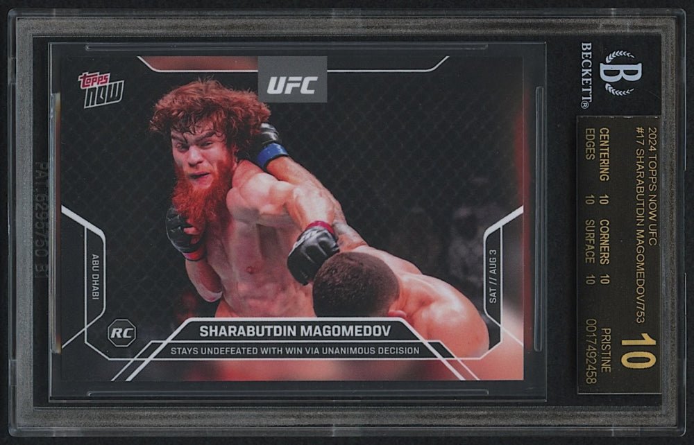 Sharabutdin Magomedov 2024 Topps Now UFC #17 RC (BGS Black Label 10)