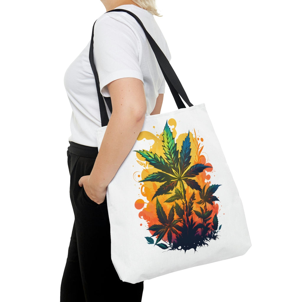 Warm Cannabis Paradise Weed Tote Bag
