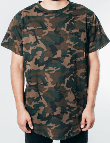 Side Zip Camo Tee