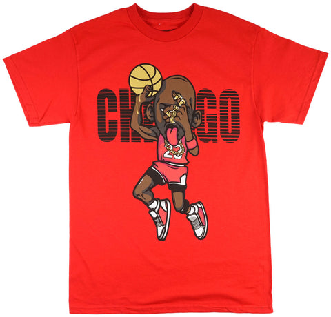 MJ Cartoon T-Shirt Red