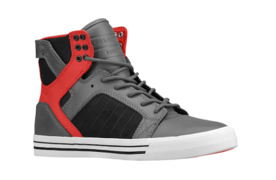 Supra Skytop Black Grey Red