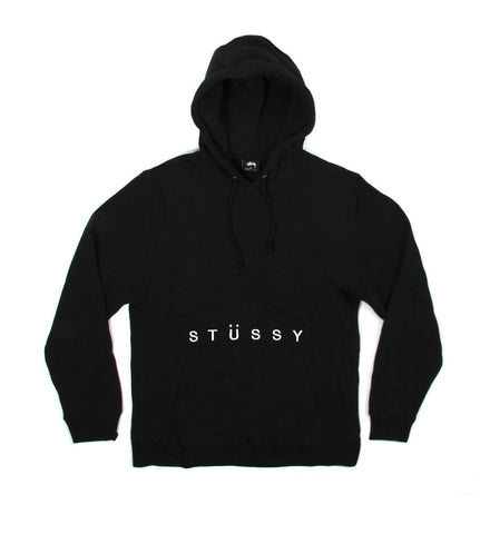 STUSSY CLASSIC APPLIQUE HOOD (BLACK)